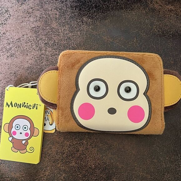 1 LEFT! Sanrio Loungefly Monkichi Ziparound Wallet - Picture 1 of 6